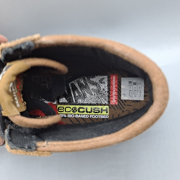 New Vans The Lizzie Dirt Brown and Black Women's Size 5.5 Cute with Rose Flower - Picture 8 of 10